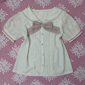 LIZ LISA - Message Ribbon Sailor Blouse